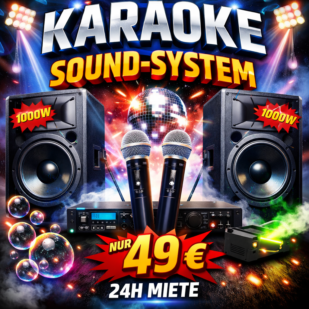Karaoke Partyanlage 1000W (Ohne Bildschirm)